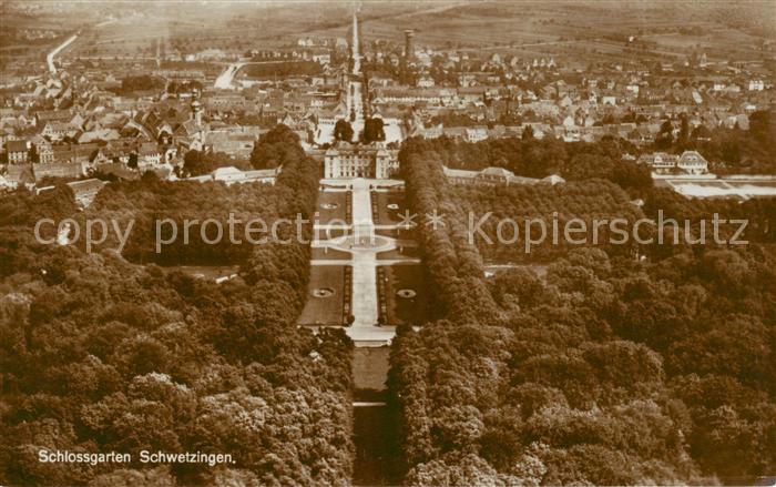 Schwetzingen Schlossgarten Fliegeraufnahme