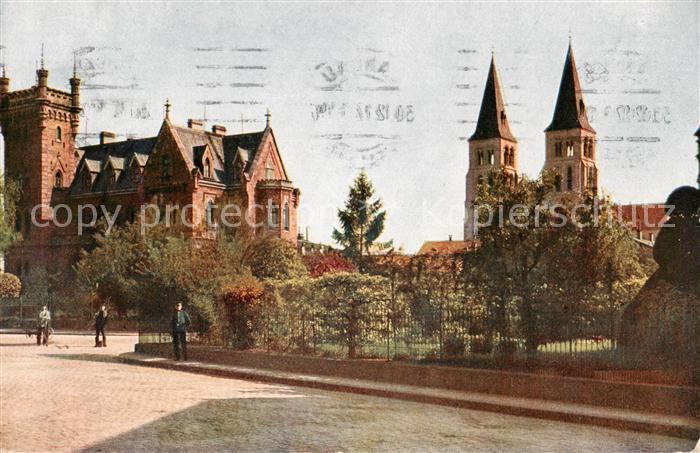 Landau  Pfalz Schloss mit Marienkirche Feldpost