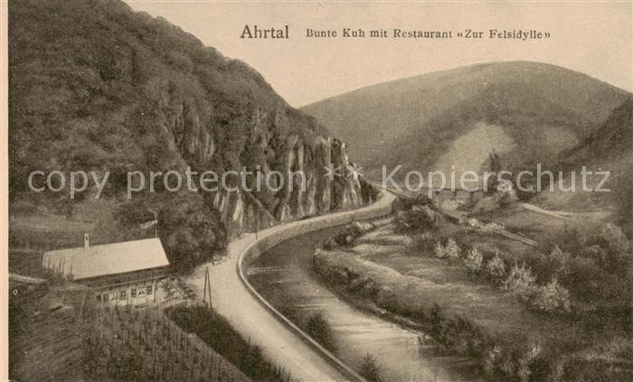 Ahrtal Bunte Kuh mit Restaurant Zur Felsidylle