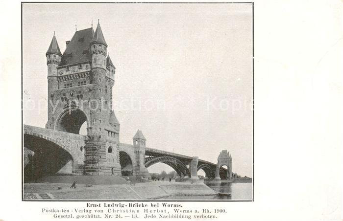 Worms Rhein Ernst Ludwig Bruecke