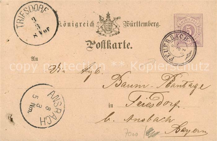 Triesdorf Koenigreich Wuerttemberg Postkarte