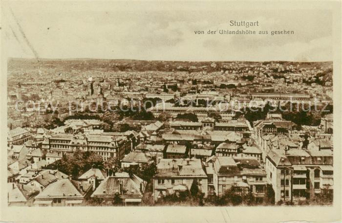STUTTGART  CITY Blick von der Uhlandhoehe