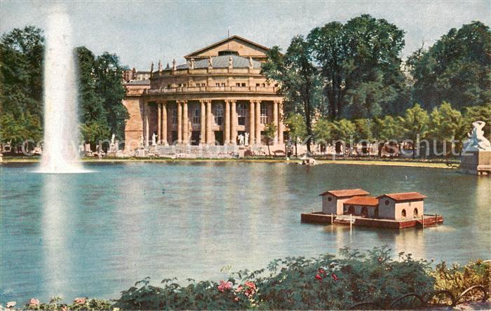 STUTTGART  CITY Kgl Hoftheater Anlagensee Fontaene