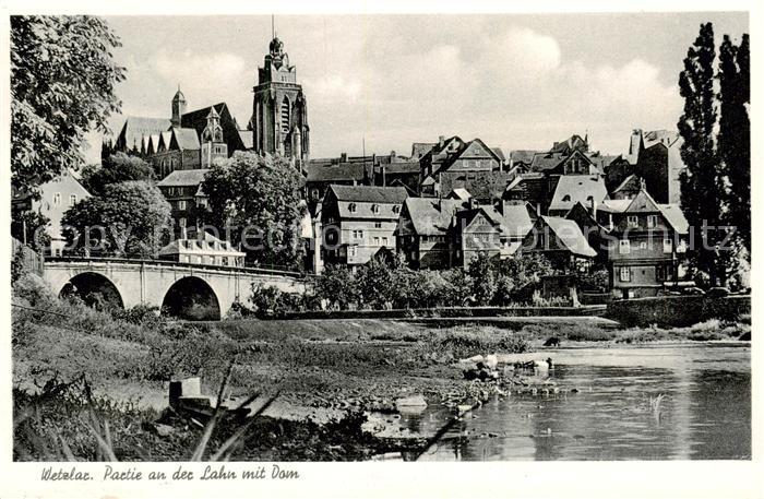 Wetzlar Lahn Partie an der Lahn mit Dom