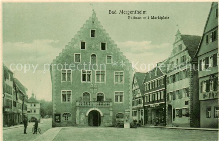 Bad Mergentheim Rathaus mit Marktplatz