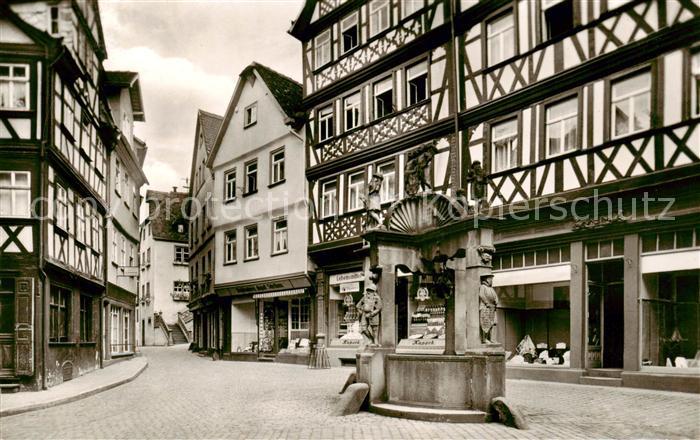 Wertheim Main Rathausgasse mit Engelbrunnen