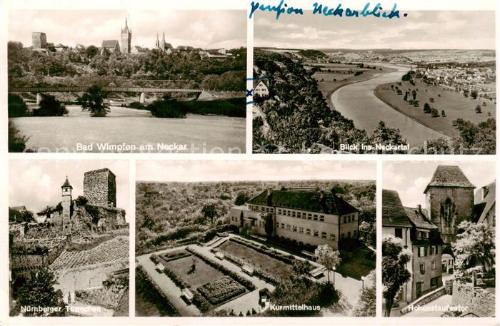Bad Wimpfen Neckarpartien Nuernberger Tuermchen Kurmittelhaus Hohenstaufentor