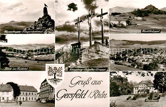 Gersfeld Rhoen Wasserkuppe Fliegerdenkmal Fuldatal Rathaus Kreuzberg Golgotha Gr