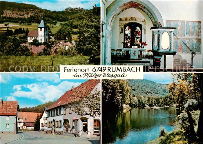 Rumbach Rheinland-Pfalz Wehrkirche Fresken Ortsmitte Brauntalweiher