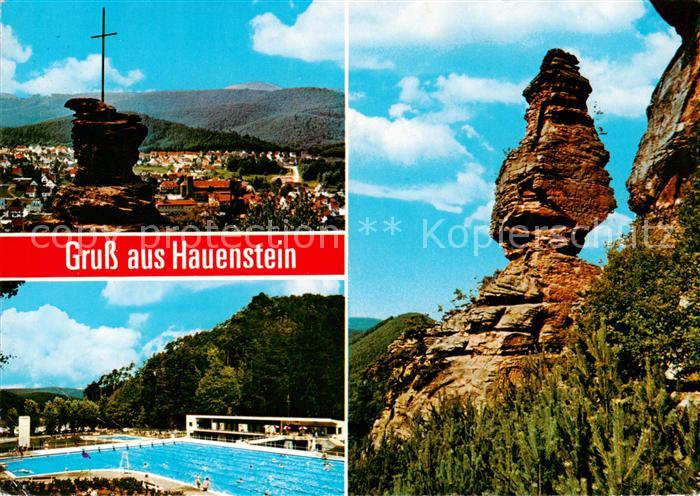 Hauenstein  Pfalz Panorama Schwimmbad Felsen
