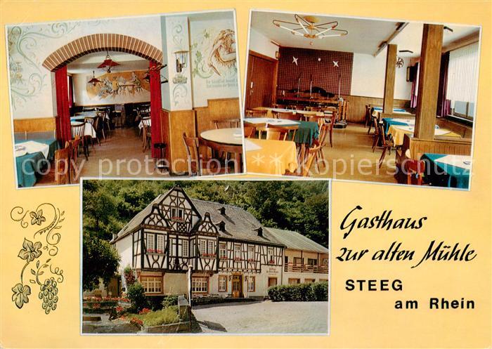 Steeg Bacharach Gasthaus zur alten Muehle Gastraeume
