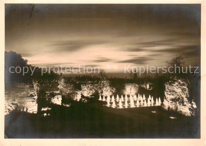 STUTTGART  CITY Reichsgartenschau 1939 Naechtlicher Blick ins Tal der Rosen