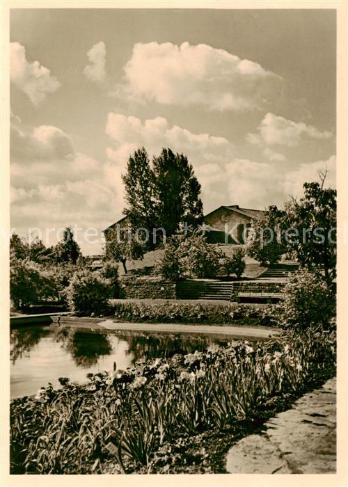 STUTTGART  CITY Gartenschau 1950 Stille Wasser bei der Hauptgaststaette