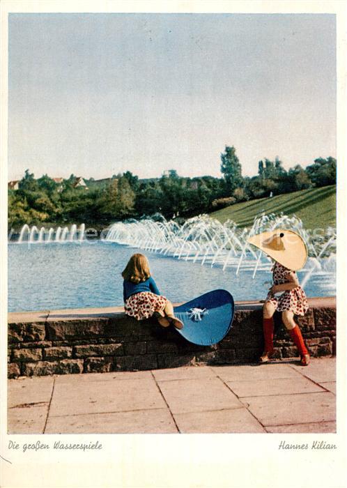 STUTTGART  CITY Deutsche Gartenschau 1950 Die grossen Wasserspiele