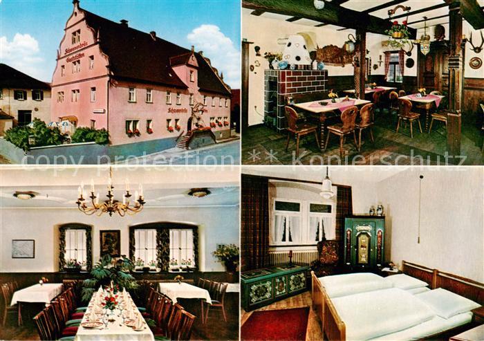 Herbsthausen Tauber Schwanenbraeu Gaststaette Gastraeume Zimmer