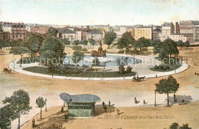 Paris 75 Vue d’Ensemble de la Place de la Nation