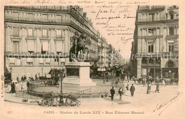 Paris 75 Statue de Louis XIV Rue Etienne Marcel