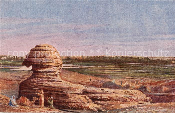 Cairo Egypt Le Sphynx Kuenstlerkarte
