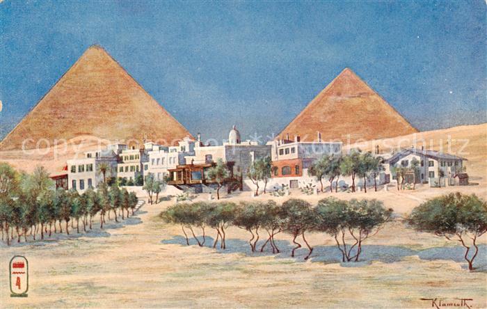 Cairo Egypt Mena House Hotel Kuenstlerkarte
