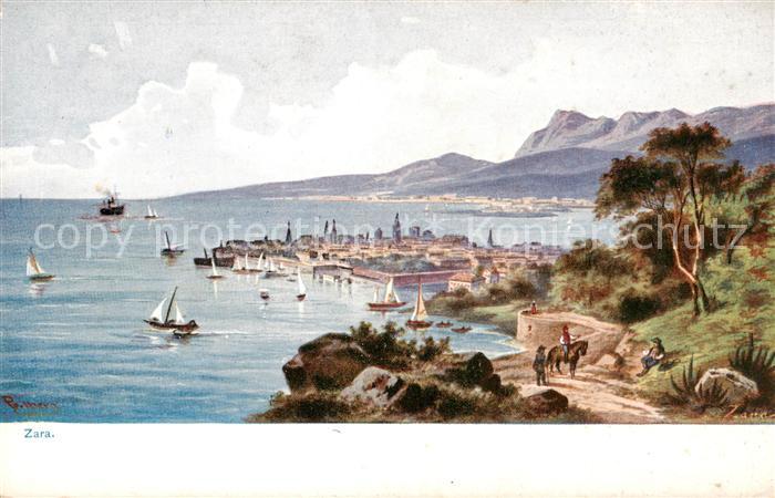 Zara Sicilia IT Kuestenpanorama Kuenstlerkarte Serie 761 Mittelmeer No. 24