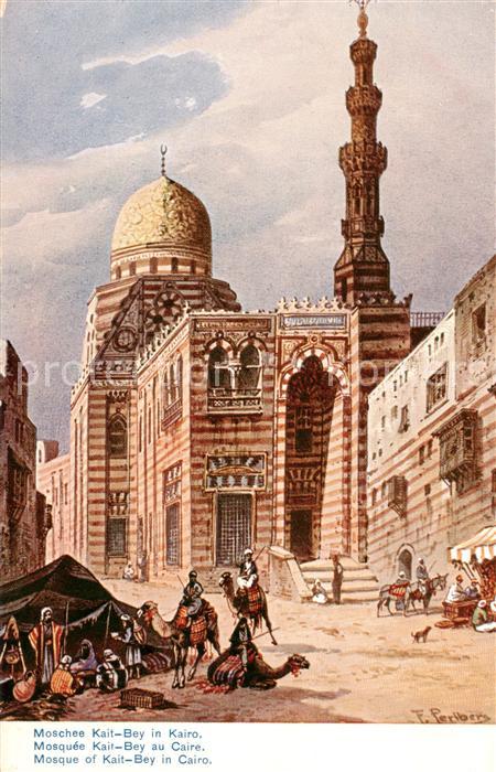 Cairo Egypt Moschee Perlberg Kuenstlerkarte Serie 764 aegypten III No. 14