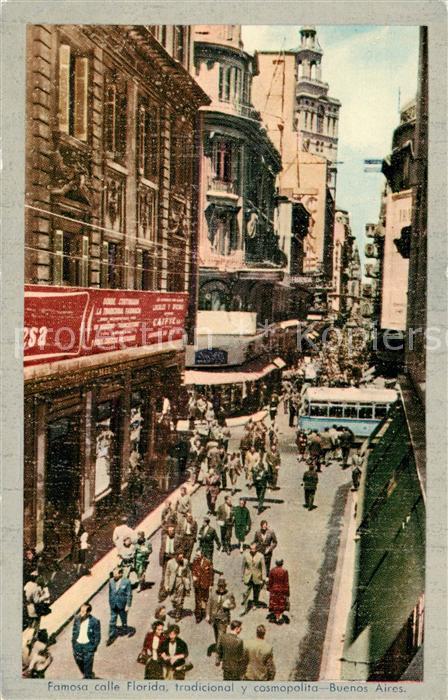 Buenos Aires Argentina Famosa calle Florida tradicional y cosm