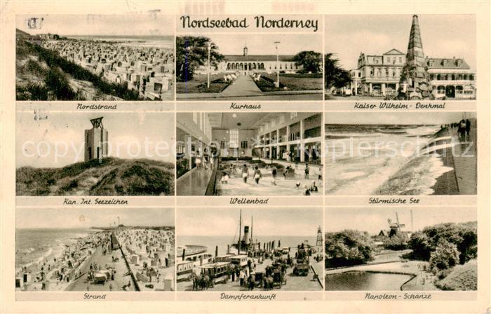 Norderney Nordseebad Nordseestrand Kurhaus Kaiser Wilhelm Denkmal Int Seezeichen