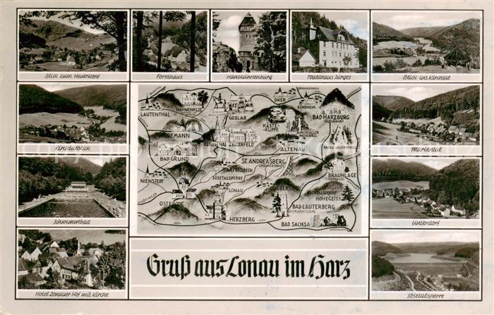 Lonau Teilansichten Landkarte