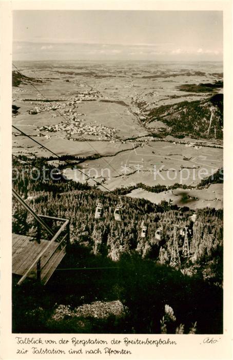 Pfronten Ostallgaeu Bayern Talblick von der Bergstation der Breitenbergbahn