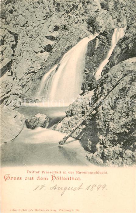 Hoellental Schwarzwald Dritter Wasserfall in der Ravennaschlucht