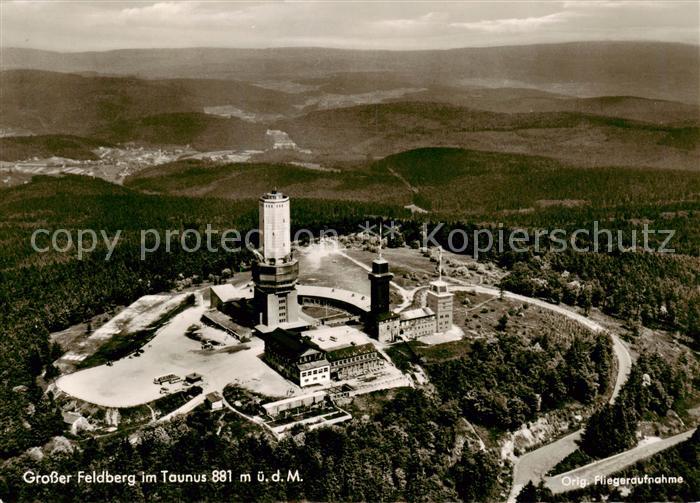 Grosser Feldberg Taunus Hotel und Fernmeldeanlagen Fliegeraufnahme