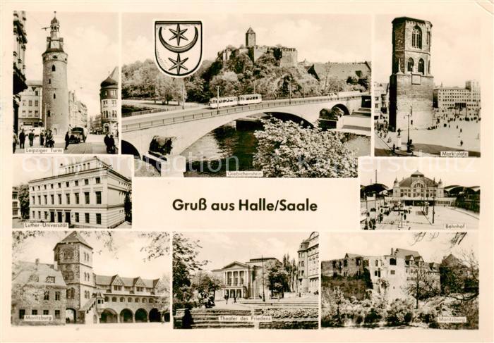 Halle Saale Leipziger Turm Giebichenstein Marktplatz Luther Universitaet Bahnhof