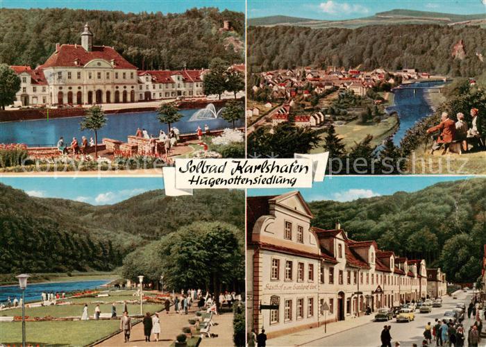 Bad Karlshafen Hugenottensiedlung Schwimmbad Ortspartie