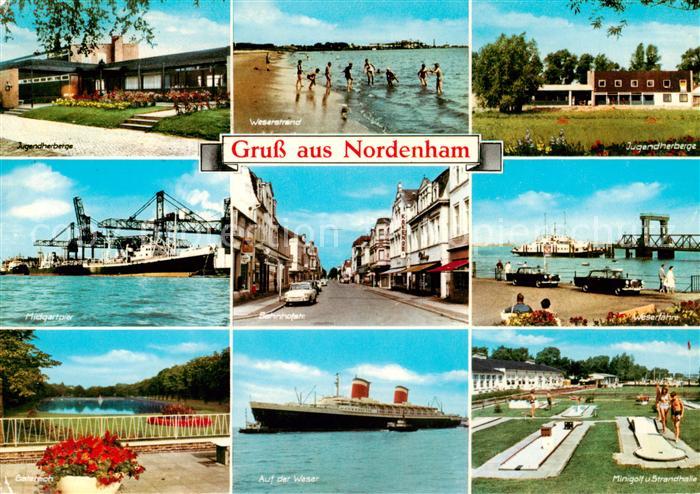 Nordenham Wesermarsch Niedersachsen Jugendherberge Pier Teich Strand Bahnhofstra