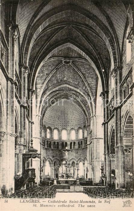 Langres 52 Cathedrale Saint Mammes le Nef