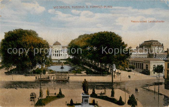 Wiesbaden Kurhaus und Kurhaus Platz Nassauisches Landestheater