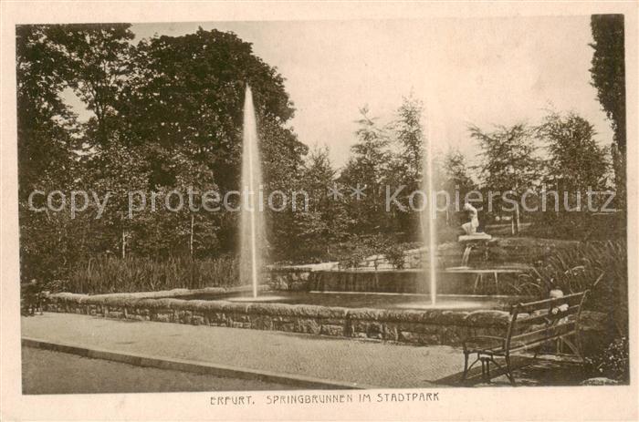 ERFURT  CITY Springbrunnen im Stadtpark