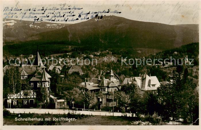 Schreiberhau Szklarska Poreba Riesengebirge PL mit Reiftraeger