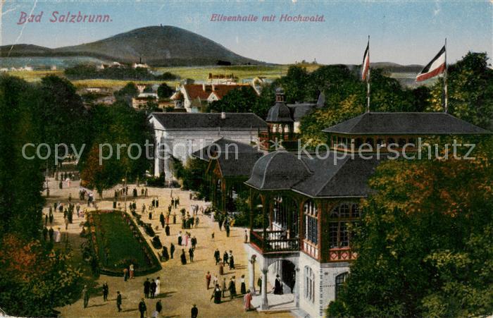 Bad Salzbrunn Szczawno-Zdroj PL Elisenhalle mit Hochwald