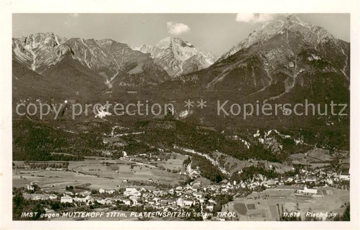 Imst Tirol Panorama mit Muttekopf und Plattenspitzen