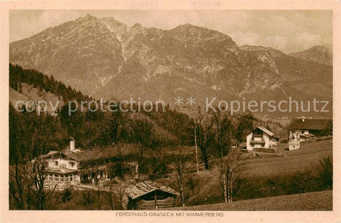 Graseck Garmisch-Partenkirchen Forsthaus Graseck mit Kramersberg
