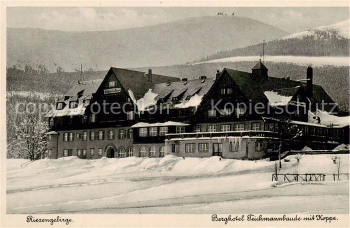 Schneekoppe Snezka CZ Berghotel Teichmannbaude Winterimpressionen im Riesengebir