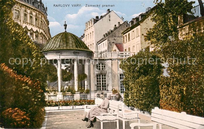 Karlovy Vary Karlsbad Zamecky pramen