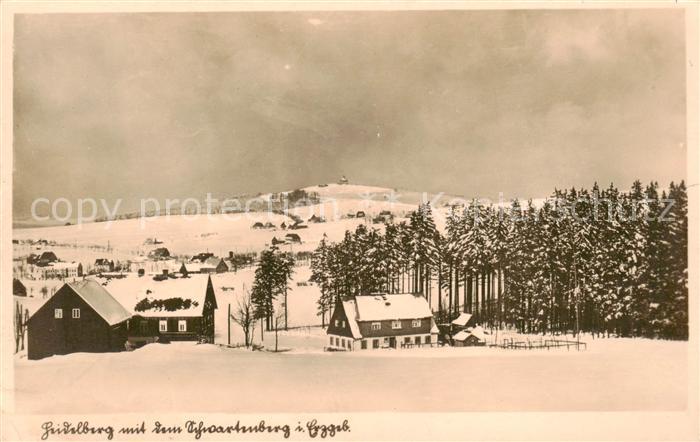 Seiffen Erzgebirge Heidelberg mit dem Schwarzberg