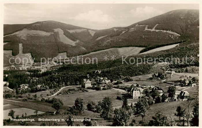 Brueckenberg Krummhuebel Riesengebirge PL Panorama mit Eulengrund