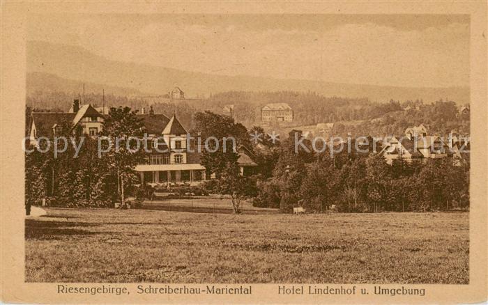 Schreiberhau Szklarska Poreba Riesengebirge PL Mariental Hotel Lindenhof Umgebun