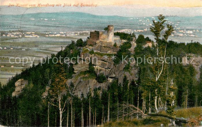 Kynast Burg Kynast vom Heerdberg mit Blick auf Hermsdorf