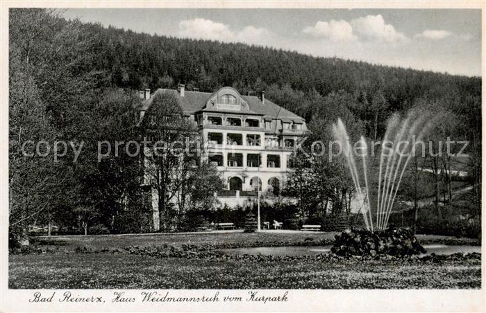 Bad Reinerz Duszniki-Zdrój PL Haus Weidmannsruh mit Kurpark