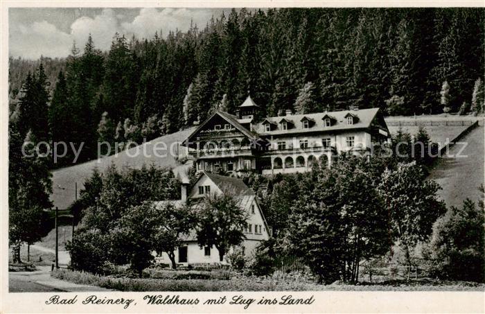 Bad Reinerz Duszniki-Zdrój PL Waldhaus mit Lug ins Land