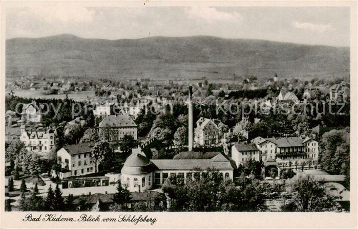 Bad Kudowa Kudowa-Zdroj Niederschlesien PL Panorama Blick vom Schlossberg